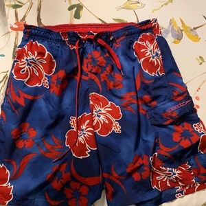 Men’s speedo brand hibiscus floral swim trunks